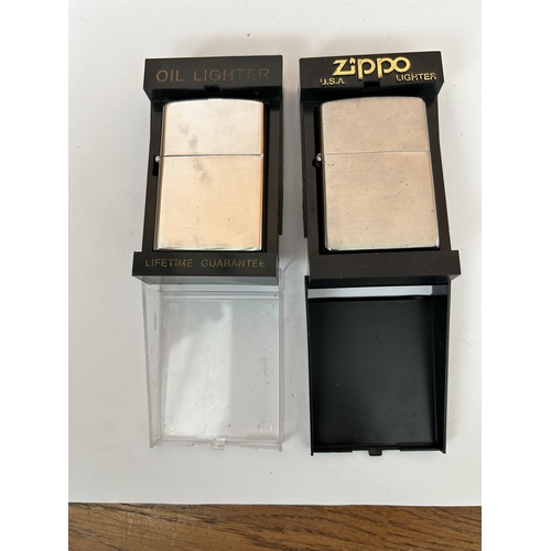 116 - x2 Zippo and Zippo Like Collectable Lighters