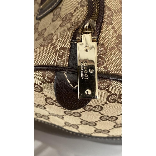 150 - Gucci Monogram Canvas Ladies Bag, Serial Number 113754/1669