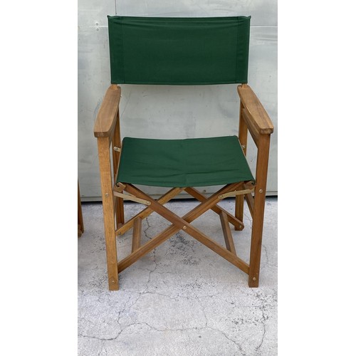 2 - x2 Green Director's Chairs