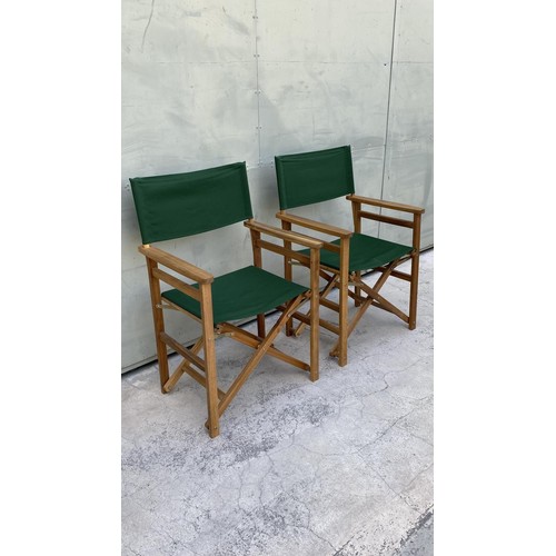 2 - x2 Green Director's Chairs