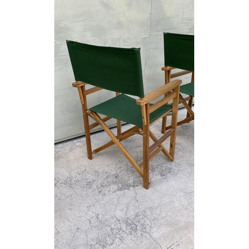 2 - x2 Green Director's Chairs