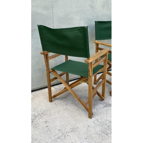 3 - x2 Green Director's Chairs