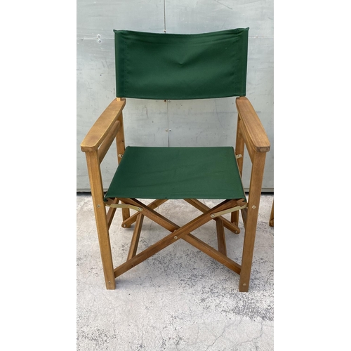 3 - x2 Green Director's Chairs