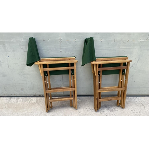 3 - x2 Green Director's Chairs