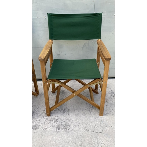 3 - x2 Green Director's Chairs