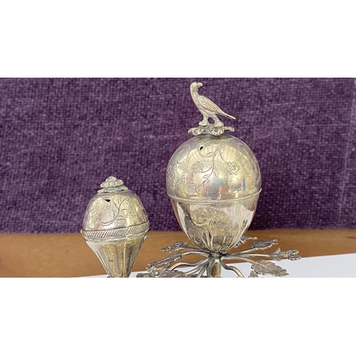 59 - Silver Plated Orthodox Christian Religion Incense Set