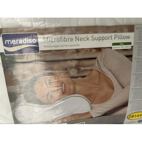 62 - Meradiso Microfibre Neck Support and Other Pillows (x2)