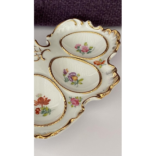 20 - Superb Vintage French Porcelain Deviled Egg Floral Platter/Tray and Other