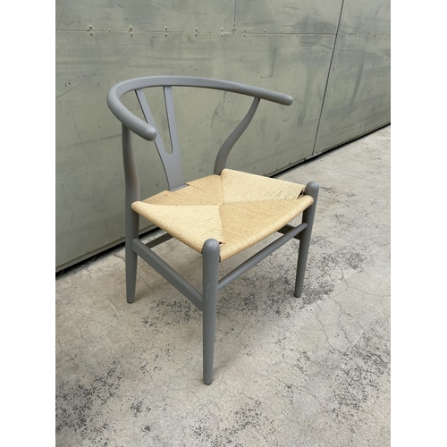 71 - Modern Scandinavian Design Wegner Style Wishbone Chair with Y-Shaped Back