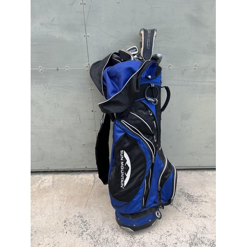 86 - 'Sun Mountain' Golf Bag with Qty of Golf Sticks