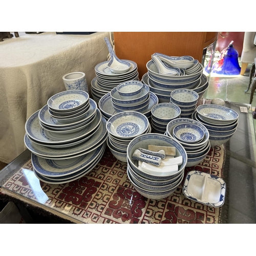 90 - Large Qty of Chinese Blue and White Tableware