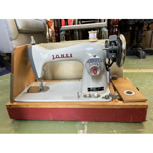 96 - Retro Jones Counter Top Heavy Duty Sewing Machine