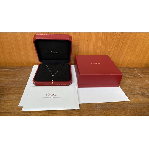 100 - Cartier D'Amour Rose, Gold, Pink Sapphire Necklace with (Sealed) Certificate