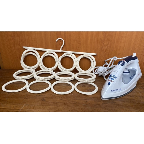 105 - 'Ikea' Multi Use Hanger (For Scarves, Belts, Ties etc.) Together with Imetec Steam Iron