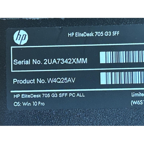 108 - HP Elite Desk 705 G3 SFF CPU Desktop Computer (A/F - Hard Disk Removed, Untested) - Code AM6727K