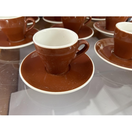 646 - Italian 16-Piece Coffee cups, Saucers and Other