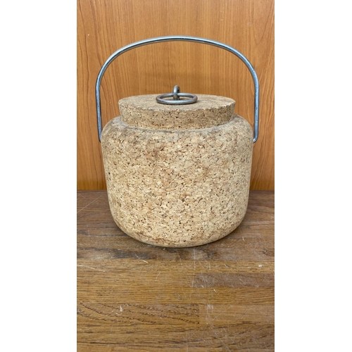 69 - Vintage 1970's Boda Nova Sweden Cork Ice Bucket