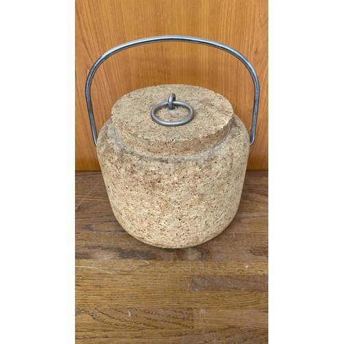 69 - Vintage 1970's Boda Nova Sweden Cork Ice Bucket