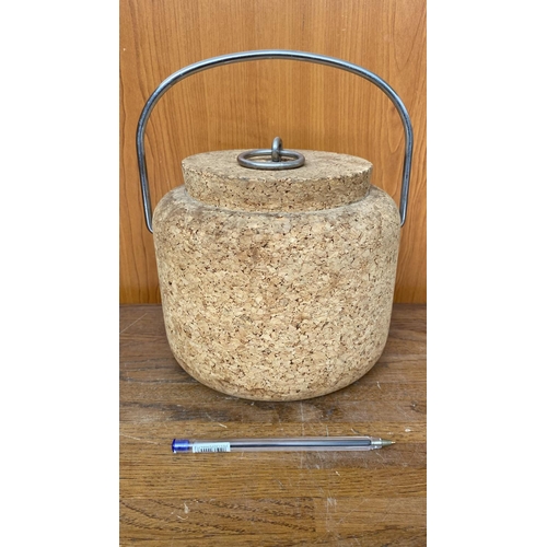 69 - Vintage 1970's Boda Nova Sweden Cork Ice Bucket