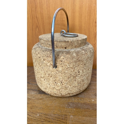 69 - Vintage 1970's Boda Nova Sweden Cork Ice Bucket