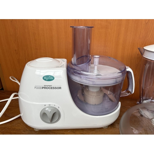 74 - Breville Gourmet Food Processor and Blender with Attachments (Small Chip as in Photo)