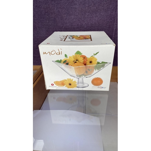 55 - Modi Footed Clear Bowl (Unused, in Box, 25 x 25 x19cm H.)