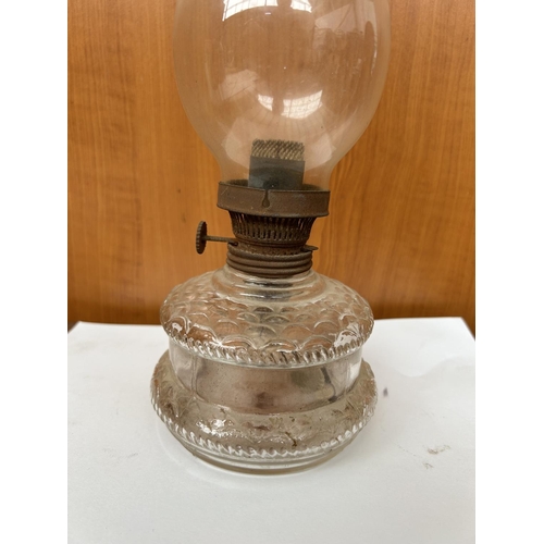 46 - Vintage Clear Oil Lamp