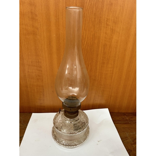 46 - Vintage Clear Oil Lamp