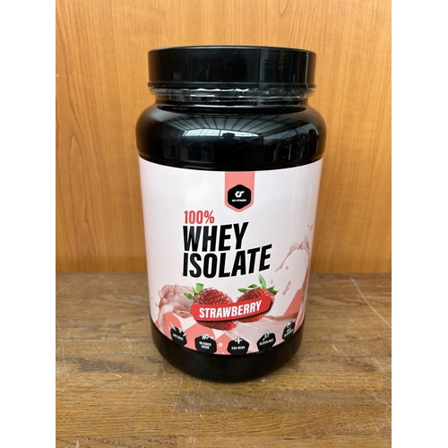 631 - Box with Qty of 100% Whey Protein Isolate Strawberry with Glutamine and Sweeteners