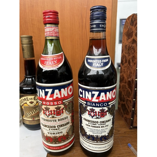 37 - Cinzano Bianco and Rosso Together with 3 Bols Liqueurs