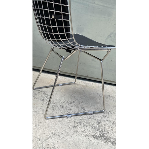 33 - Bertoia Wire Collection Side Chairs with Double Cushions ( Leather Seat Pad )