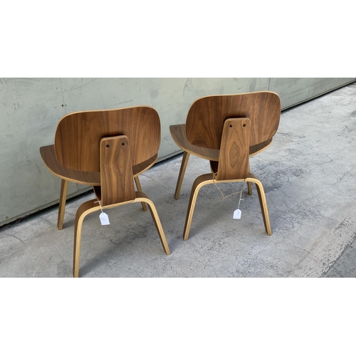 34 - x2 Eames Design Plywood Chairs