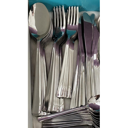 88 - Inoxbeck 18/10 Italy 75-Piece Stainless Steel Cutlery Set for 12 (Missing x1 Table Fork and x1 Desse... 