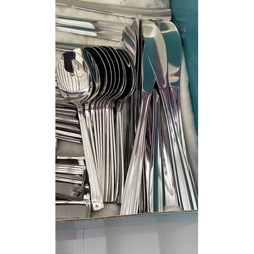 88 - Inoxbeck 18/10 Italy 75-Piece Stainless Steel Cutlery Set for 12 (Missing x1 Table Fork and x1 Desse... 