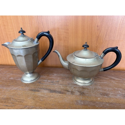 590 - Noble Antique Sheffield Silver Plated 4-Piece Tea Set