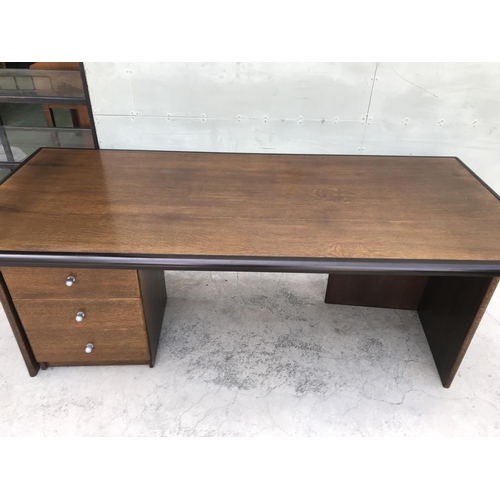 609 - Large Wooden Office Desk with 3 Drawers (180 W. x 80 D. x 73cm H.)