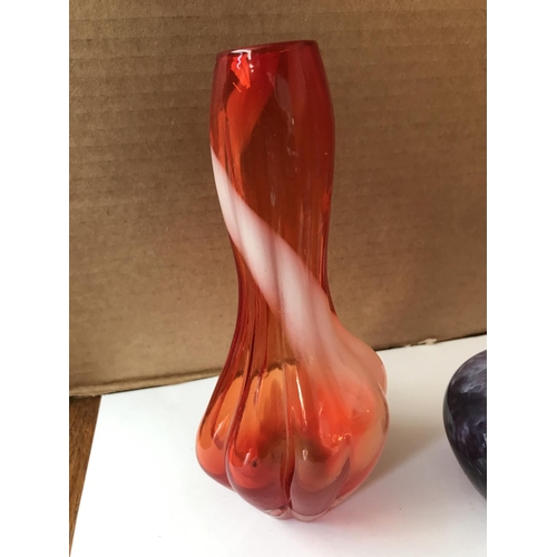 643 - x2 Small Murano Art Glass Vases