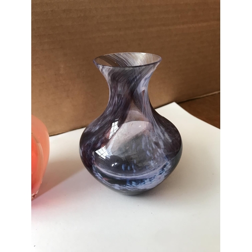 643 - x2 Small Murano Art Glass Vases