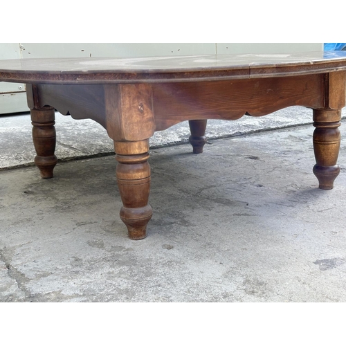 76 - Antique Style Wooden Circular Low Coffee Table (92cm Diameter, 32cm H.)