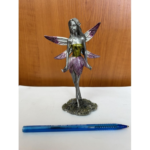 190 - Metal Fairy Pewter Statue Figurine (14cm H.)