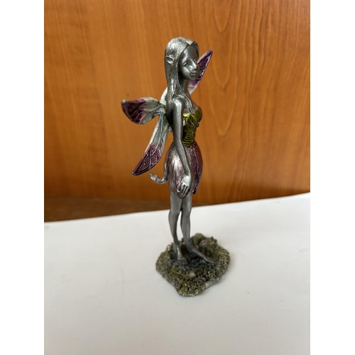 190 - Metal Fairy Pewter Statue Figurine (14cm H.)