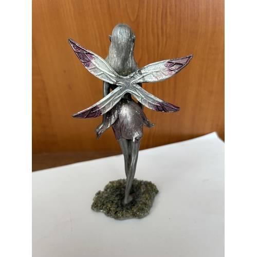 190 - Metal Fairy Pewter Statue Figurine (14cm H.)