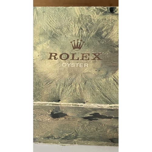 122 - Vintage 1970's Collectible Green Rolex Oyster Perpetual Watch Box with Outer Box Stickers