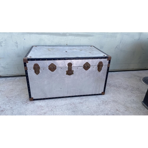 56 - Large Vintage Chest/Trunk (100 W. x 65 D. x 55cm H.)