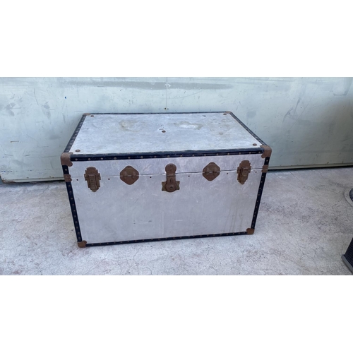 56 - Large Vintage Chest/Trunk (100 W. x 65 D. x 55cm H.)