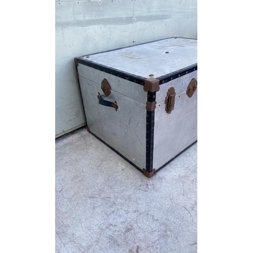 56 - Large Vintage Chest/Trunk (100 W. x 65 D. x 55cm H.)