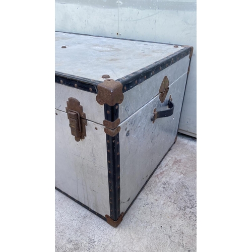 56 - Large Vintage Chest/Trunk (100 W. x 65 D. x 55cm H.)