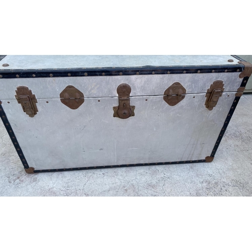 56 - Large Vintage Chest/Trunk (100 W. x 65 D. x 55cm H.)