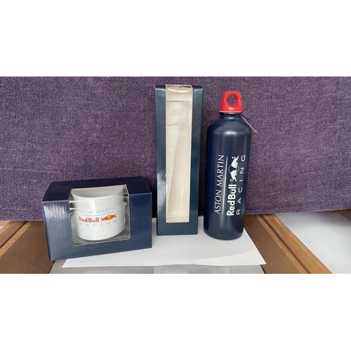 6 - Collectable Aston Martin Red Bull F1 Racing White Mug and Red Bull Stainless Steel Bottle (Unused, B... 