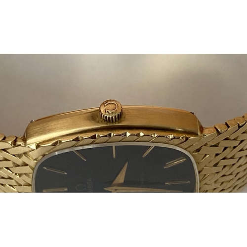 66 - Omega Automatic Factory Overhauled 18k Yellow Gold Wristwatch (93.6gr the Piece)